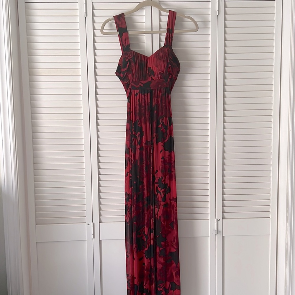Red & Black Rose Dress